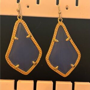 KENDRA SCOTT Gold and Blue Geometric Earrings